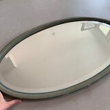 Antique beveled oval mirror