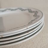 Set of five Longwy iron earth plates