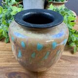 Handcrafted ceramic vase “Unique Piece AR” vintage glazed