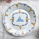 Antique French Earthenware Plate 18th Century NEVERS Landscape Motif