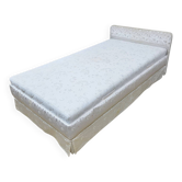 Vintage Upholstered Single Bed with Mattress and Frame 100x190 cm, 60s/70s