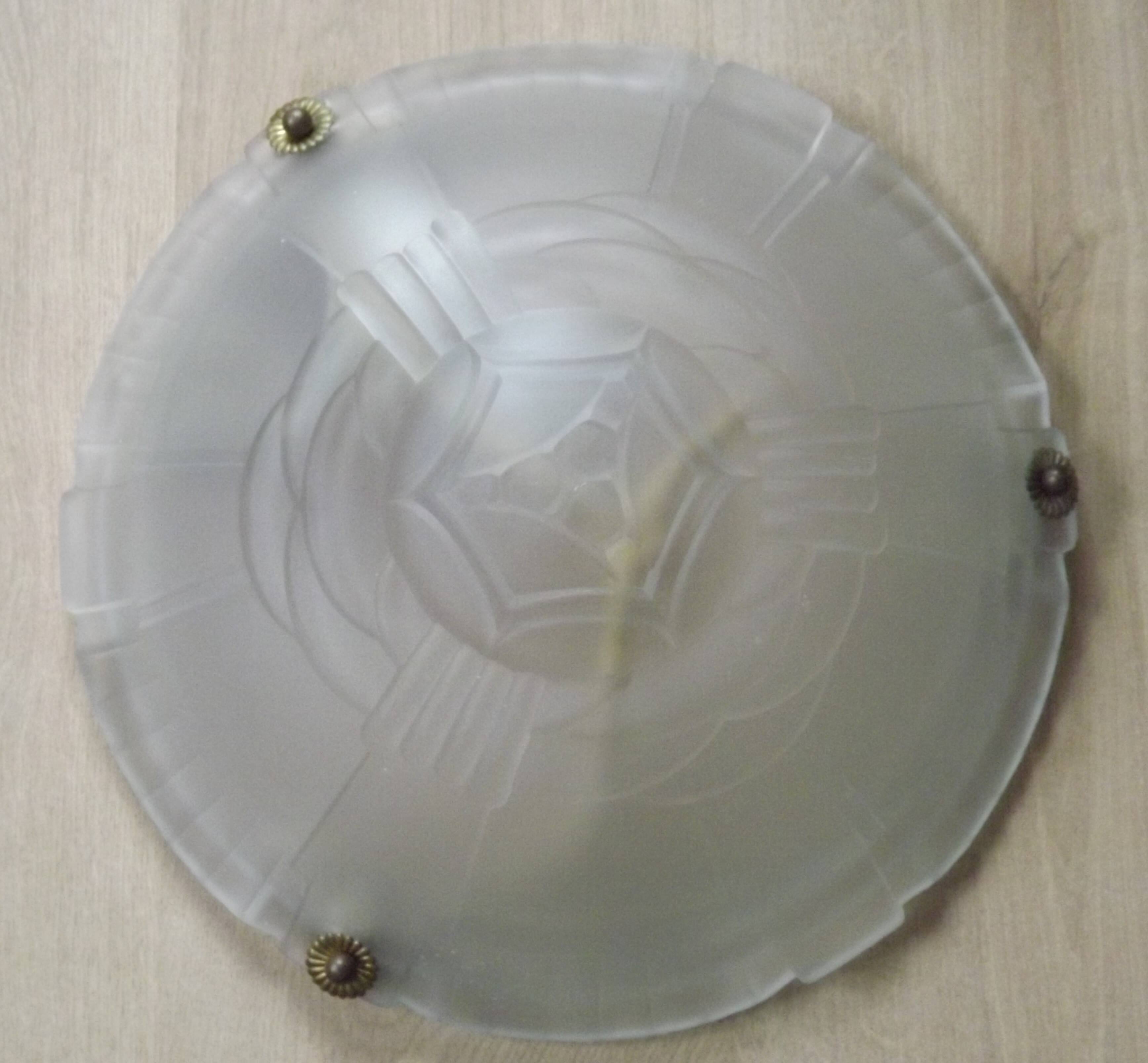 Art Deco Artistar France White Platform Ceiling Light Abstract Design 529