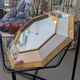 1970s octagonal mirror