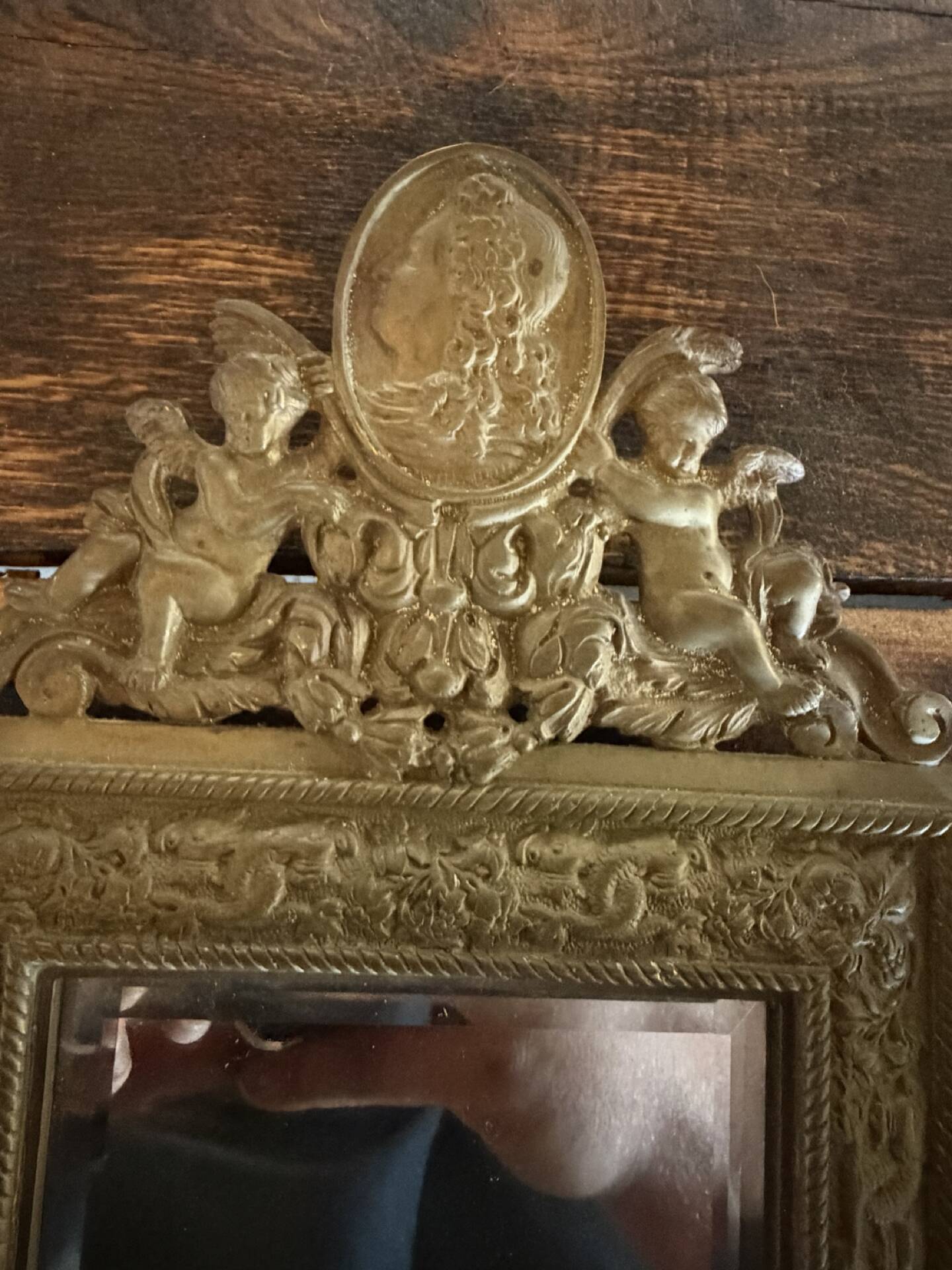 Pair of antique mirror candle holders in Louis XVI / Napoléon III style.