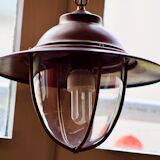 Glass and metal hanging lamp - Massive