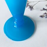 Old vase in blue opaline
