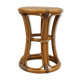 Bamboo and rattan stool, 70's