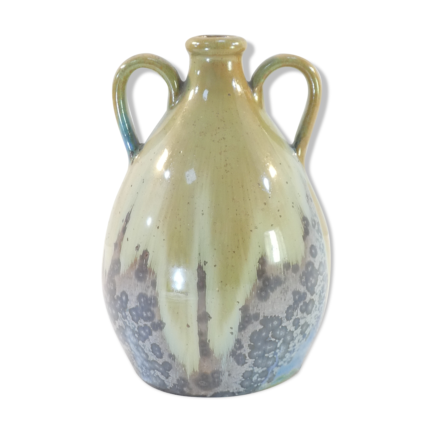 Vase in gres stamped p.l pont des vernes france