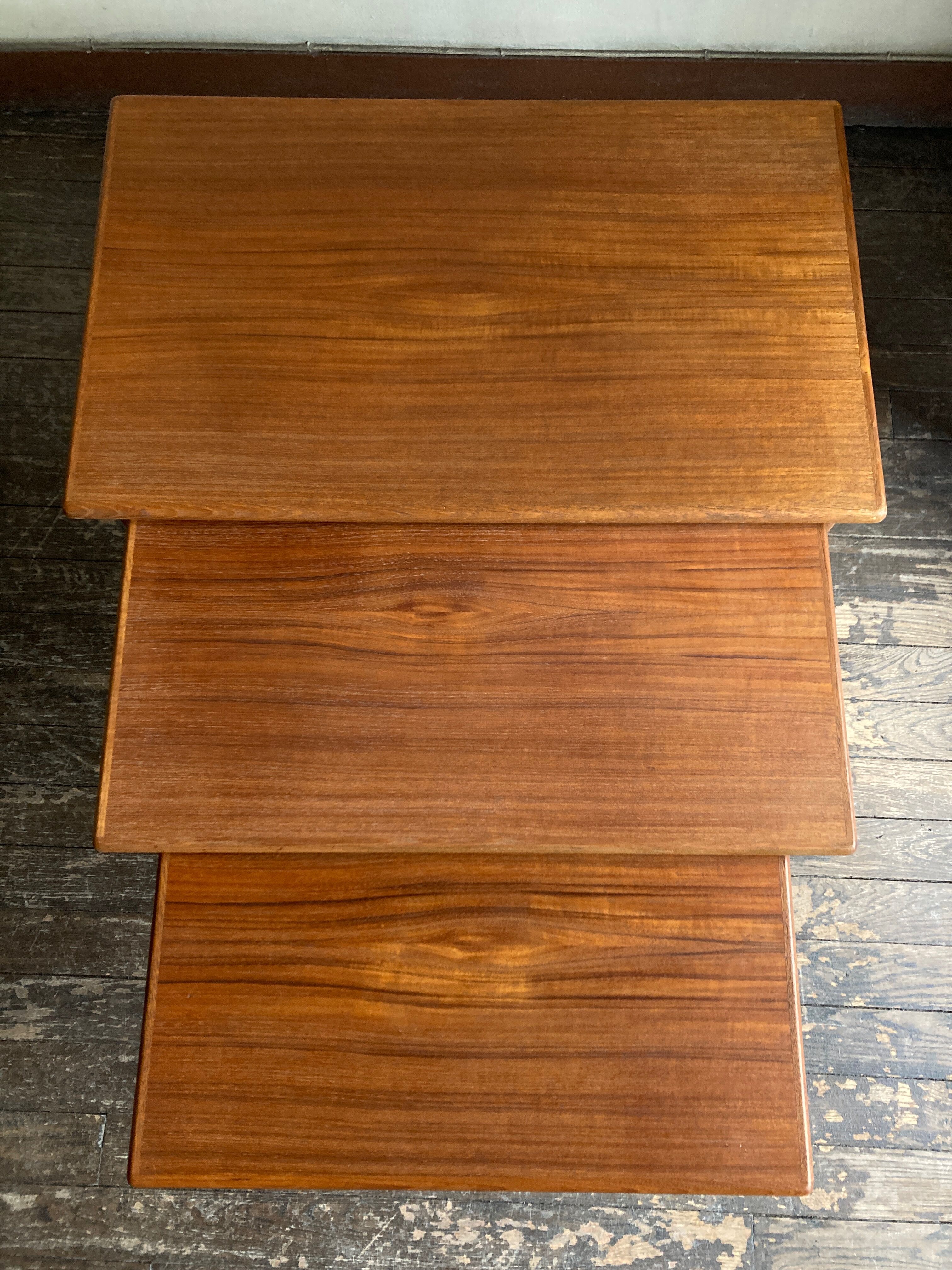 Tables gigogne de Kai Kristiansen édité par VM Denmark 1950