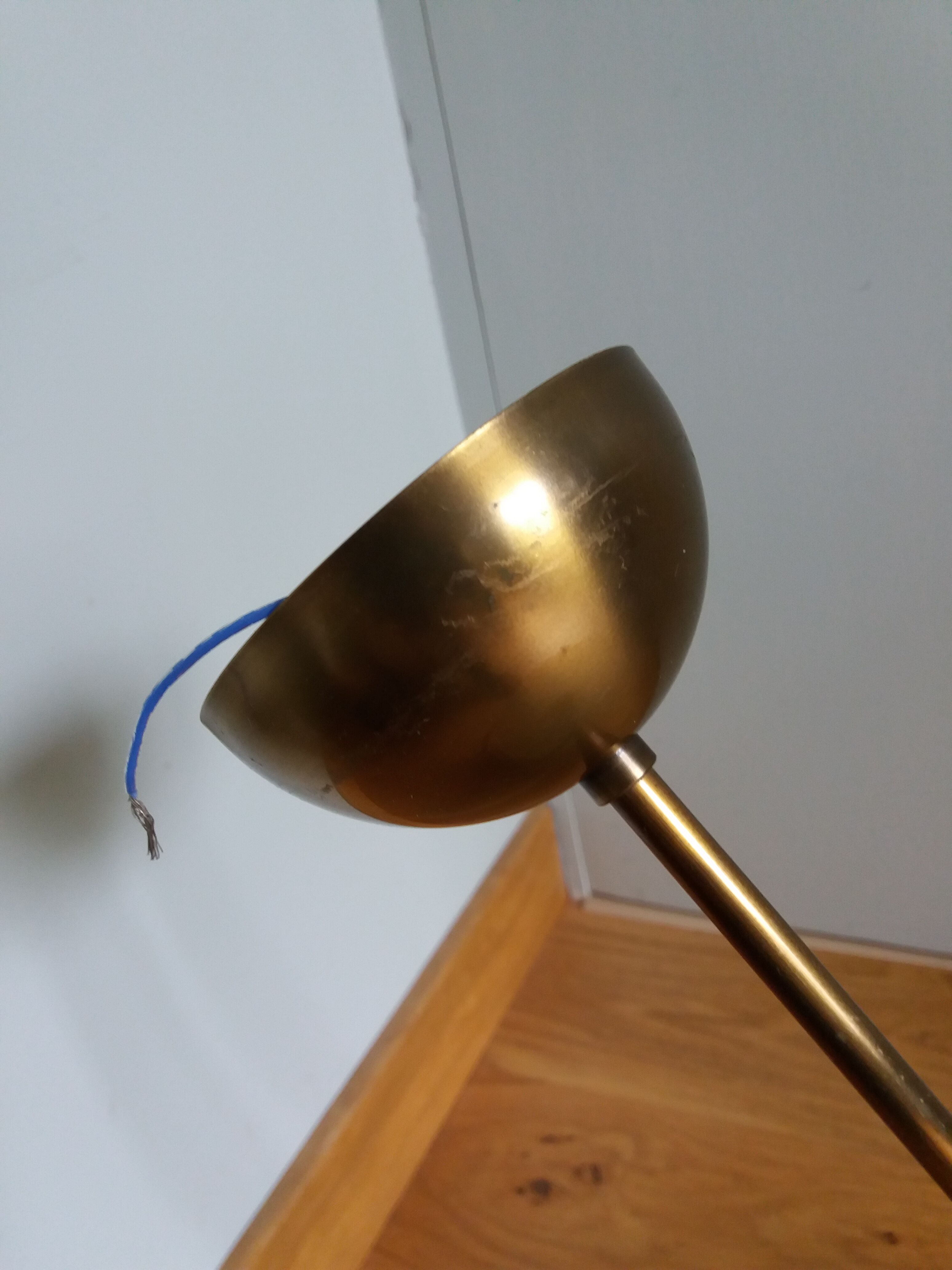 Ceiling lamp suspension brand C.V.L model Cogolin glass and brass