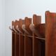 Vintage 1970s La Moderna Wood Entryway coat rack with mirrors