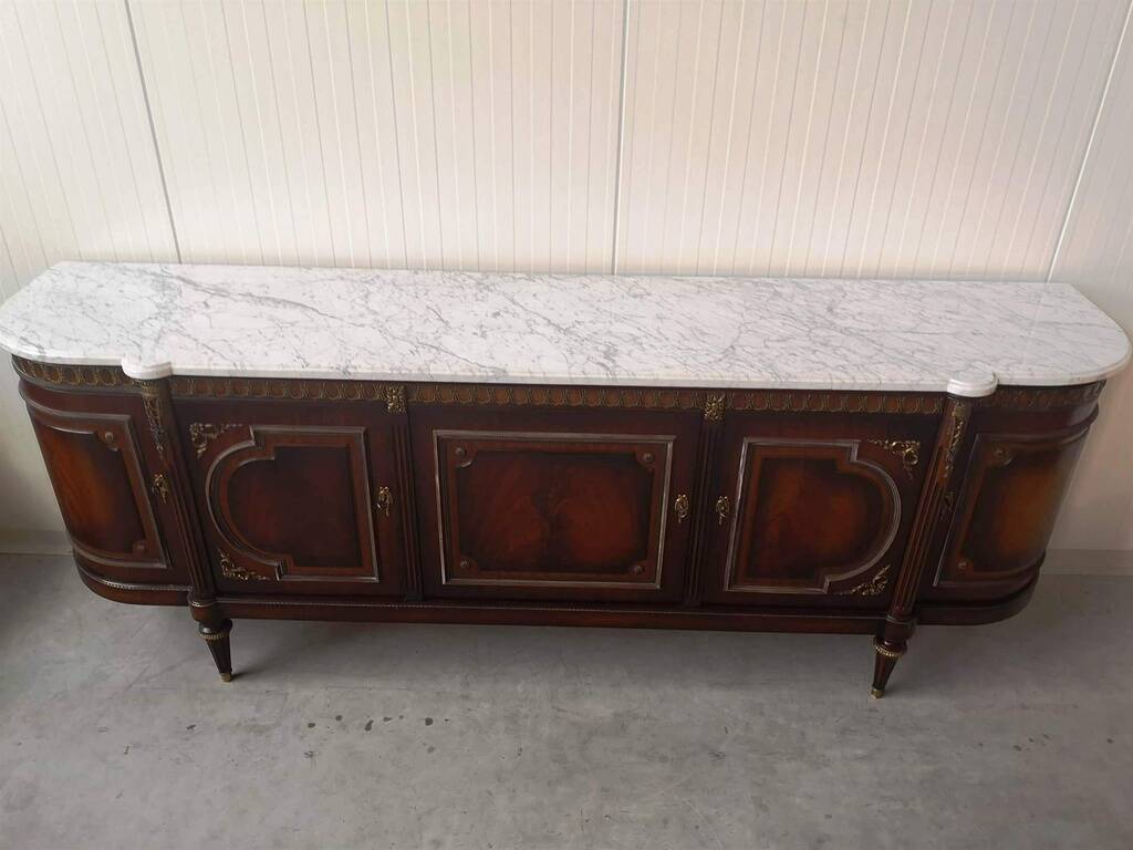 JP EHALT LOUIS XVI STYLE MARBLE-TOP COMMODE