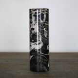 Vase en marbre Portoro noir et doré par Angelo Mangiarotti pour Skipper, années 70.