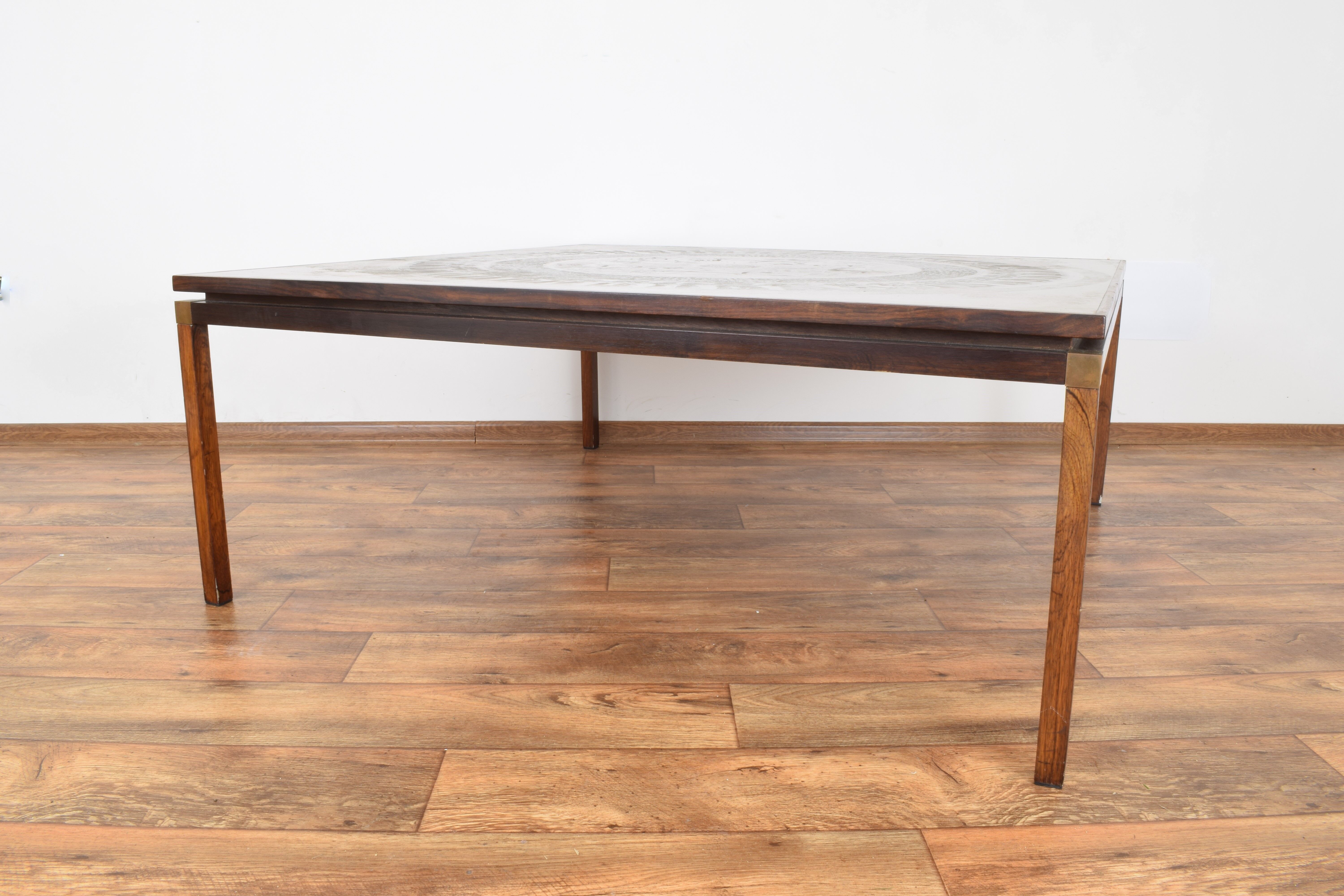 Coffee table with egyptian decoration, 1970