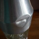 Psychedelic cylindrical lamp with aluminum and glass sequins, "Christel" type, vintage 1970