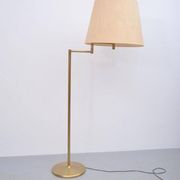 Lampe de sol en laiton vintage avec bras pivotant, années 1970