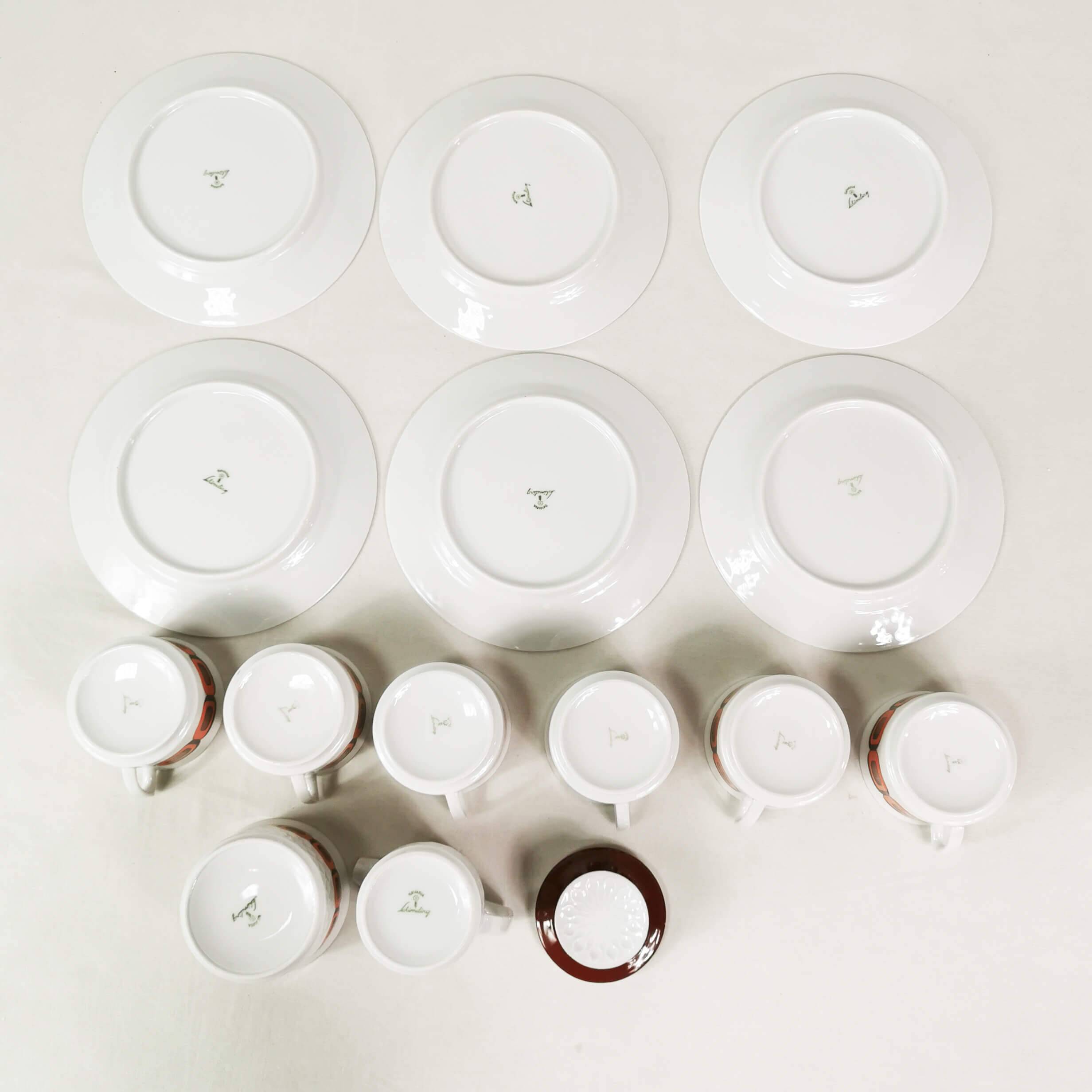 Space age coffee and tea set, Schirnding, Germany, 1970s.