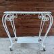 Vintage white wooden serving trolley