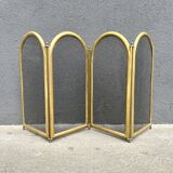 Antique 1920s vintage brass fireplace screen