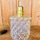 Globe hanging lamp in vintage bubbled molded glass