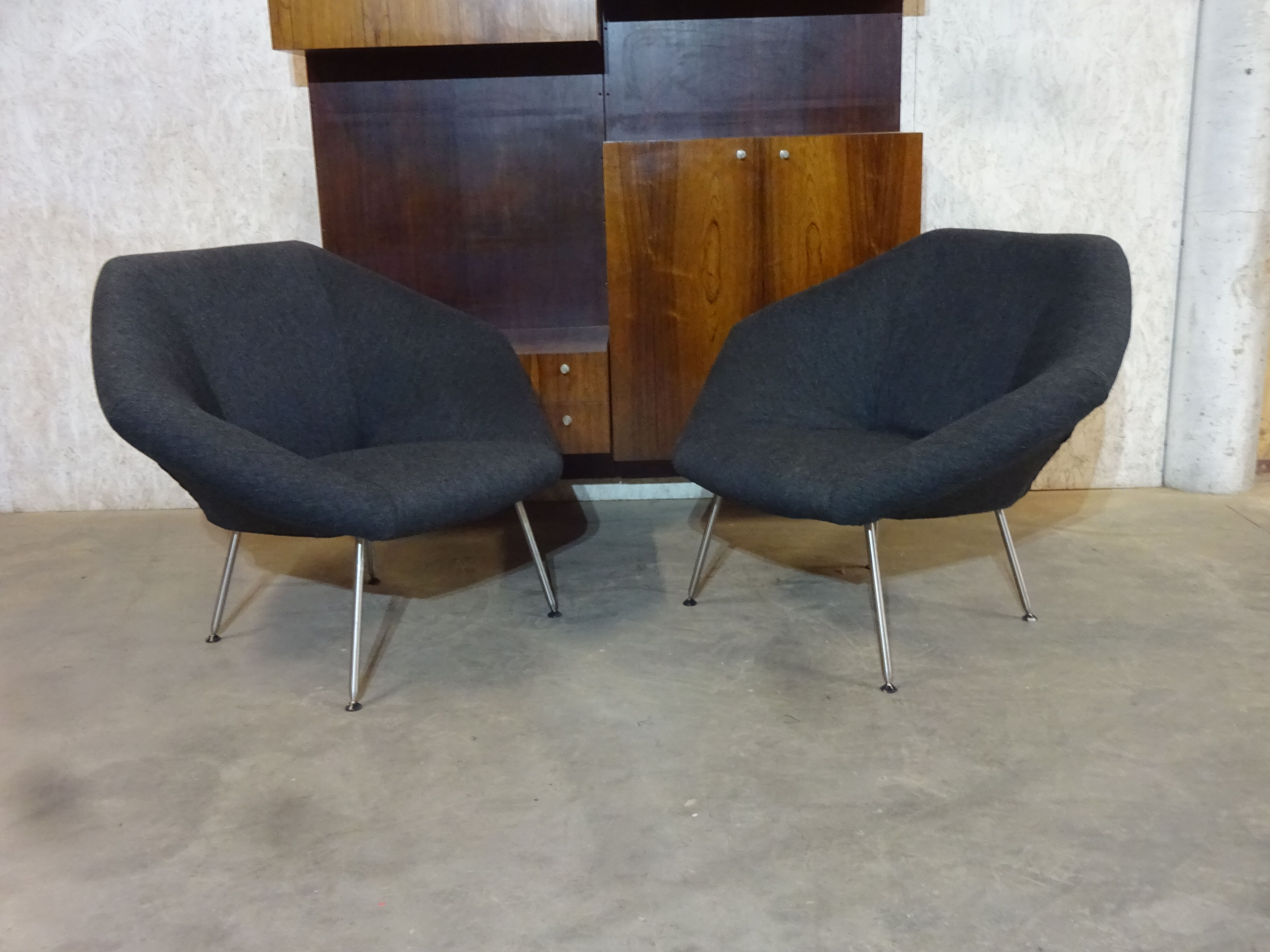 Armchairs Model Caleidos 835 by Frans Schrofer for Young International, Netherlands, 1980, Set of 2