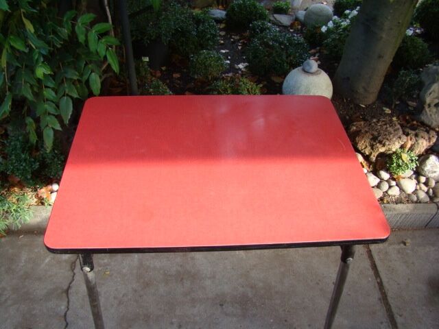 Vintage red formica table 60