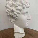 White plaster Greek head