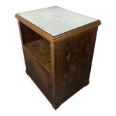 Bedside or side table with mirrored top