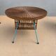 Ensemble vintage en rotin – 2 fauteuils & table basse – Années 60