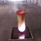 LARGE BIOT BLOWN GLASS VASE, SABA FRERES