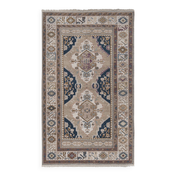 Vintage Turkish Oushak Rug Handwoven 91x156 cm