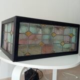 Art deco stained glass pendant from the 30s/40s