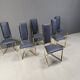 Vintage brass dining chairs set of 6 - 1970s