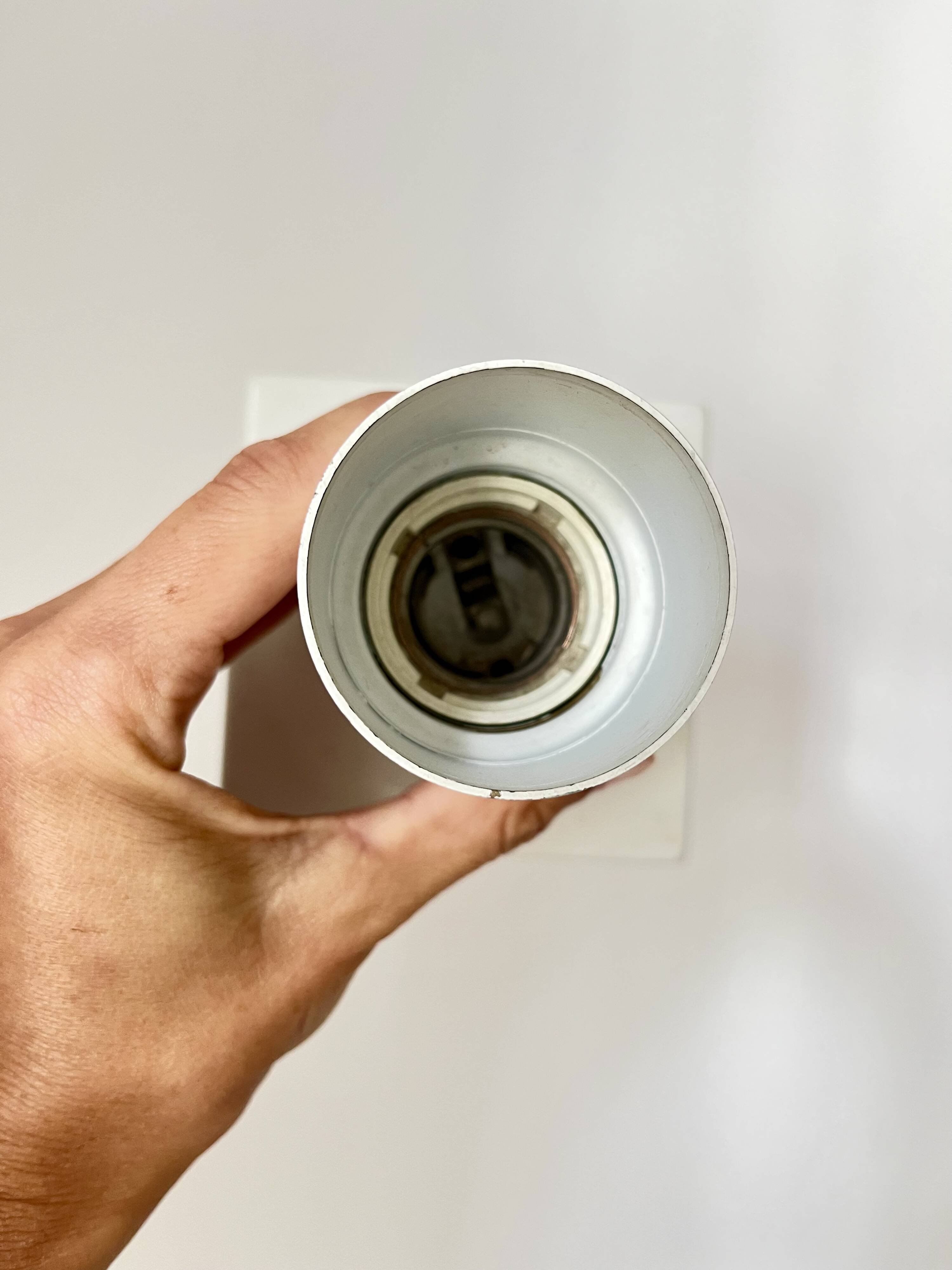 Vintage White Metal Wall/Ceiling Lamps by Rolf Krüger for Staff, 1970s Germ