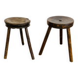 Pair of tripod stools