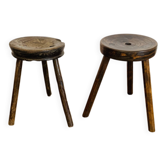 Pair of tripod stools