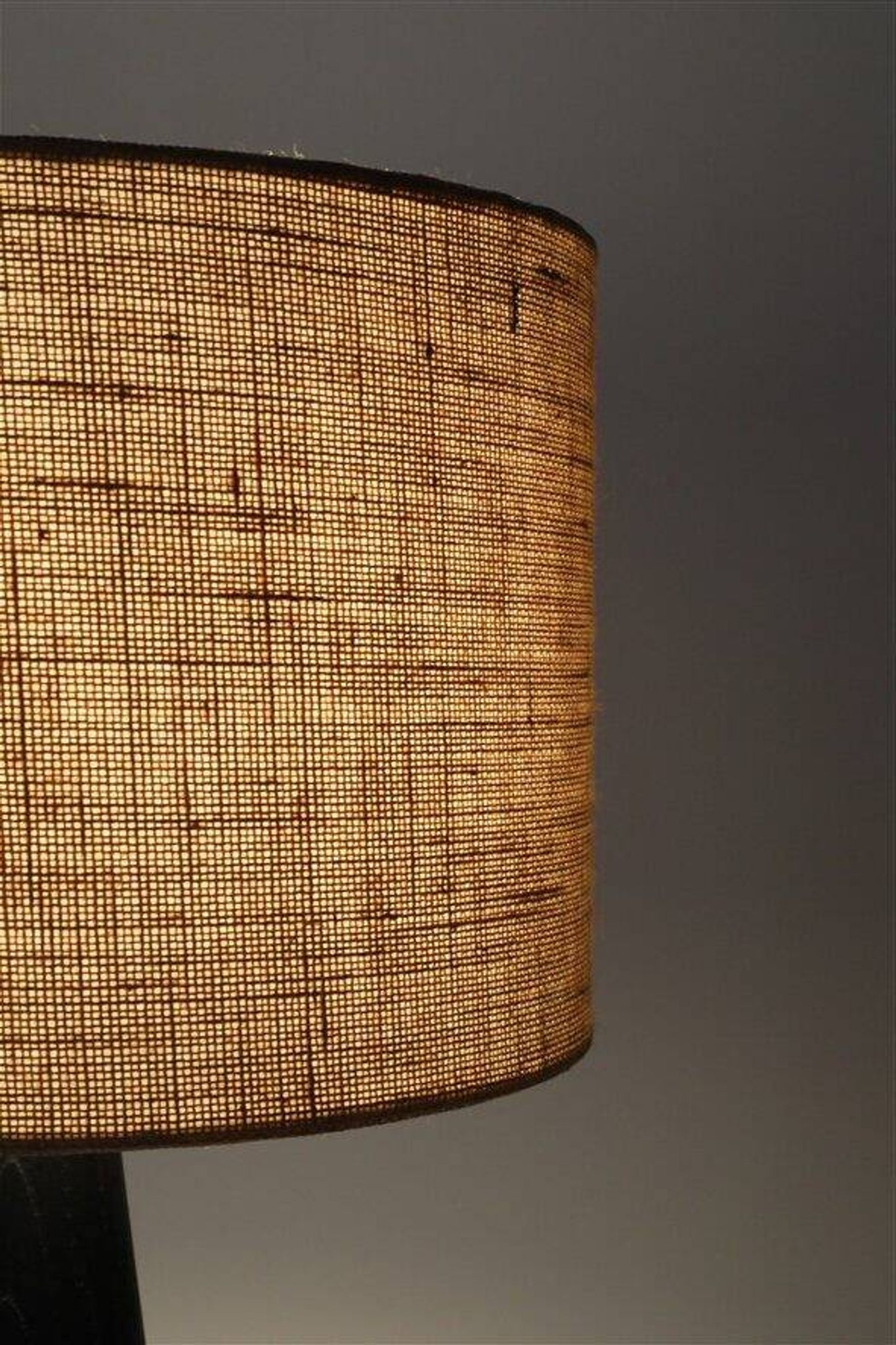 Rare black Theodor Skjøde Knudsen table lamp / Skjern / Mid-century Danish modern design / 1960s / 1970s
