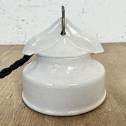 Vintage White Porcelain Pendant Light, 1970s