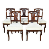 Suite of 5 Cuban Mahogany Chairs, Restoration Period – Early 19th Century