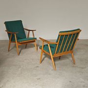 Pair of Thonet Boomerang armchairs by Antonin Suman for TON 1960