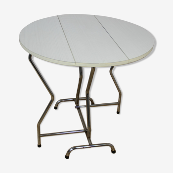Folding white formica table