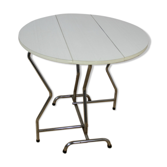 Folding white formica table