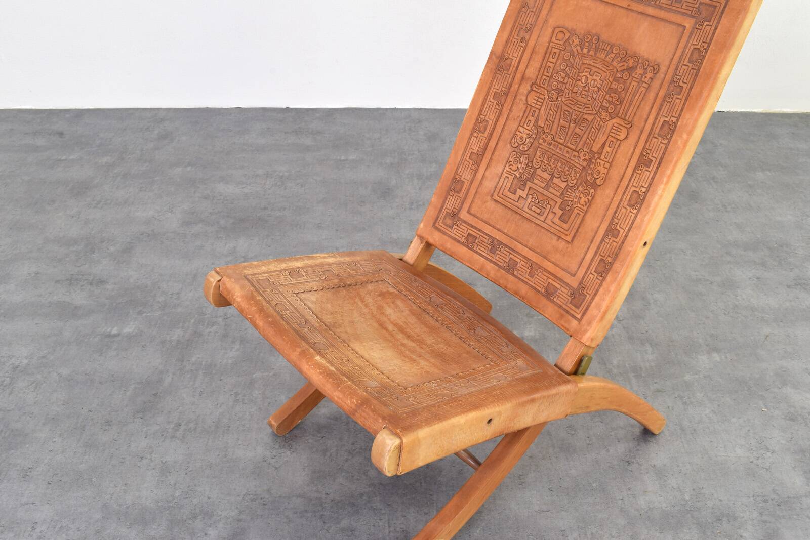 Folding Chair by Ángel Pazmiño for Muebles de Estilo, 1960s.