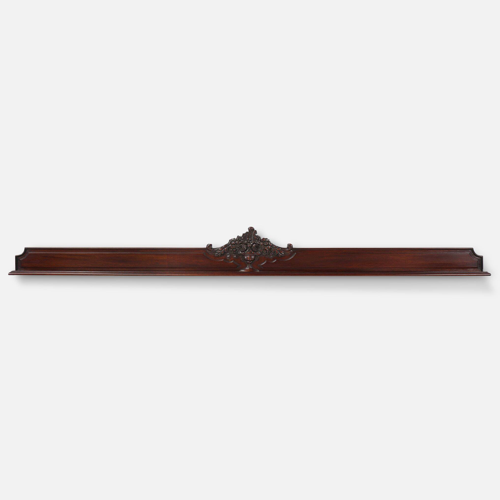 Antique Sculpted Oak Frieze or Wall Ornament, France, 1900s