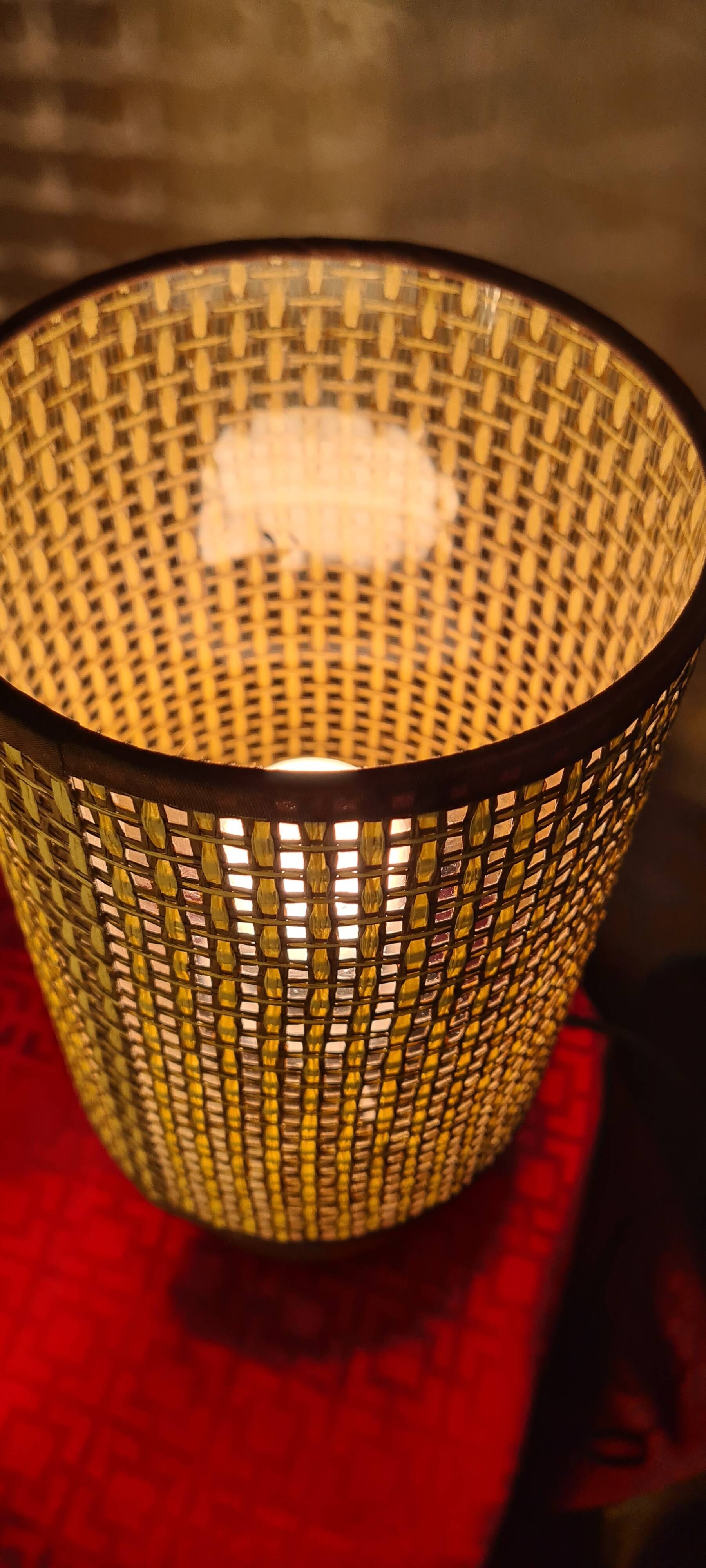 pair of Scandinavian wooden ball lamps and new lampshades 32x14 electric ok