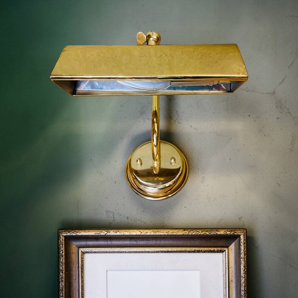Industrial brass adjustable  wall picture light