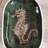 Empty ceramic seahorse pocket