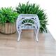 Peacock white rattan side table 1970