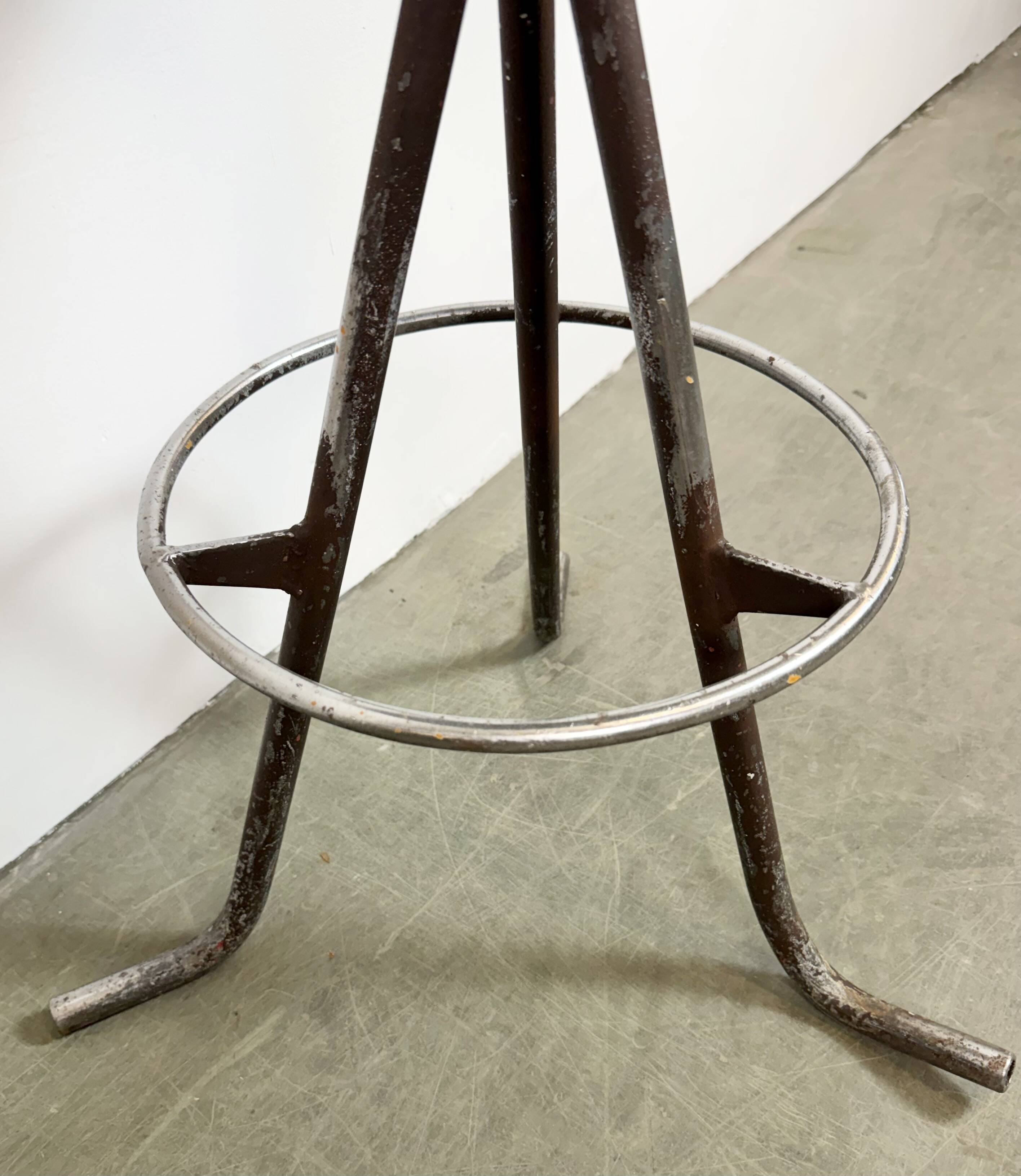 Grey Industrial Workshop Stool, 1960s