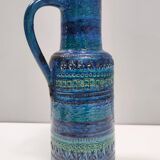Rimini Blue Ceramic Pitcher Vase by A. Londi and F. Montelupo for Bitossi
